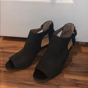 Lucky brand peep toe booties